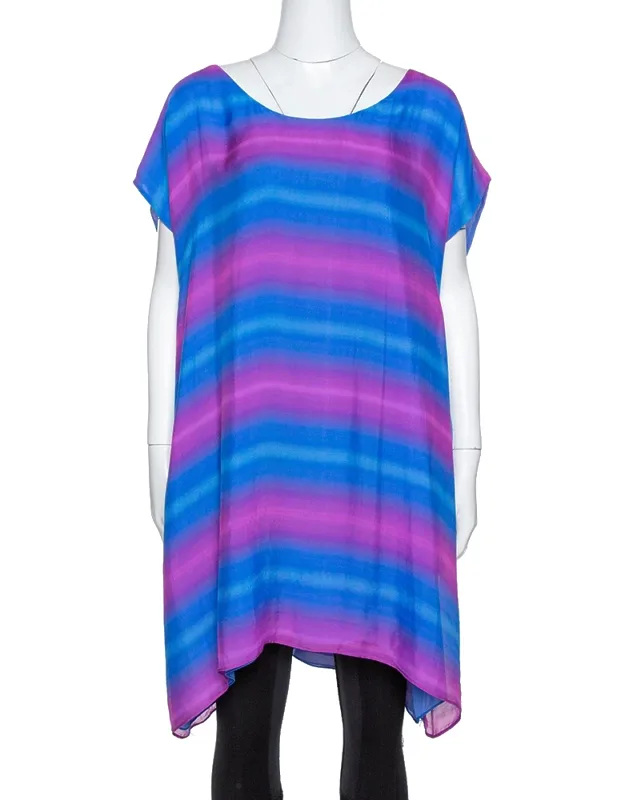 Gradient Print Silk Tunic