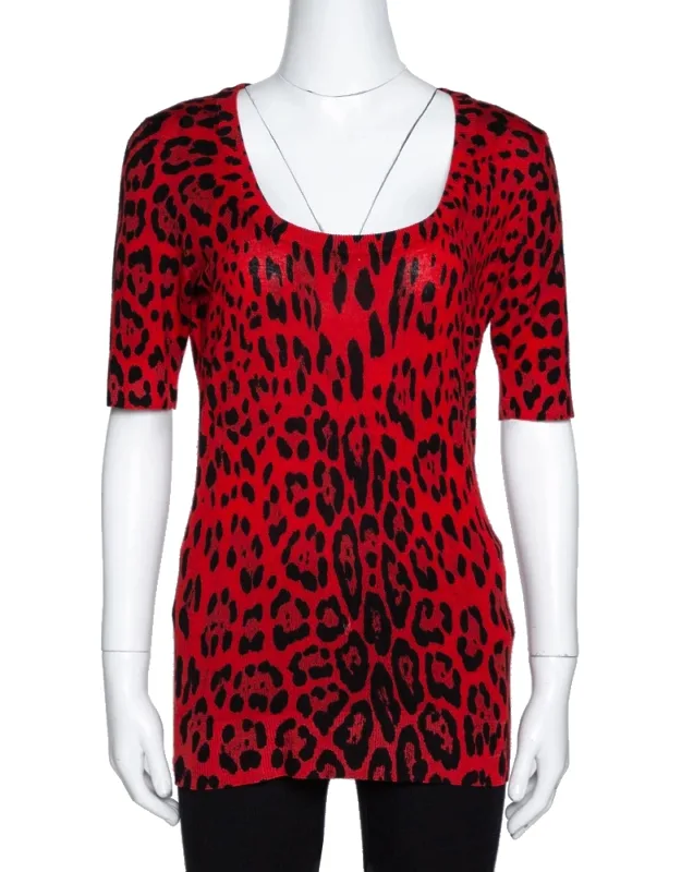 Leopard Pattern Wool Knit Jumper