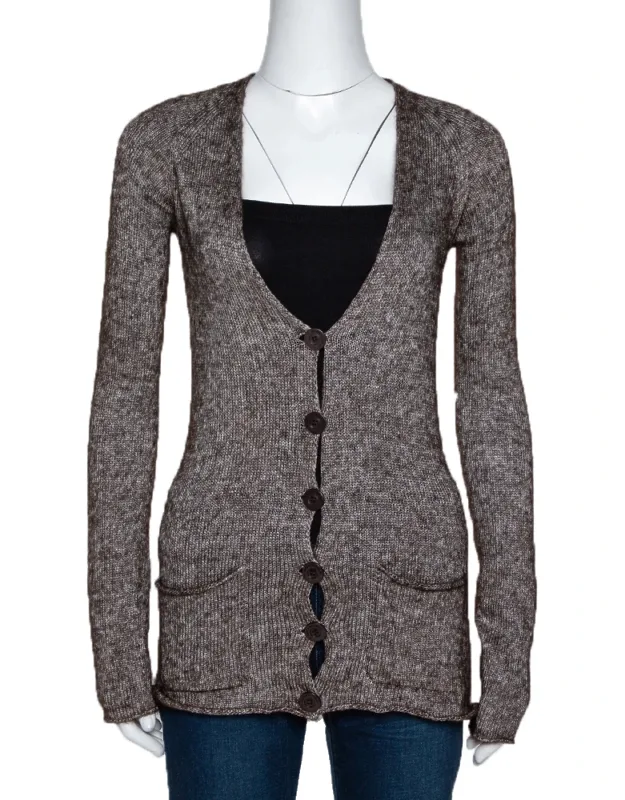 Mohair Blend Marl Knit Cardigan