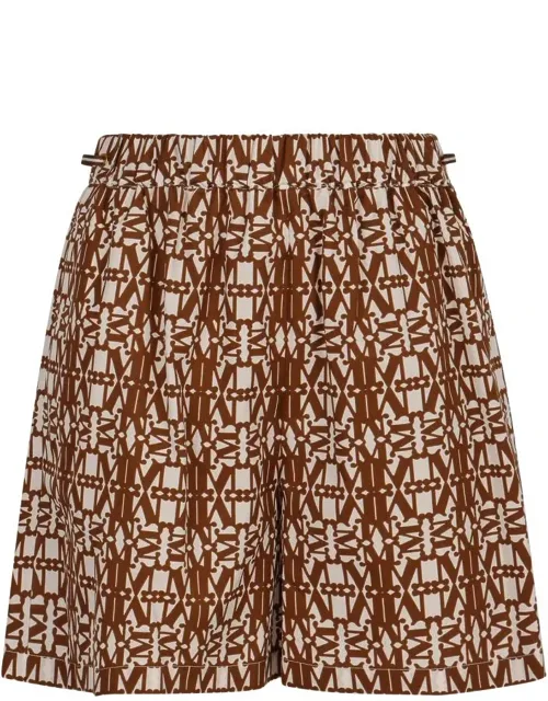 Taiga Printed Cotton Shorts