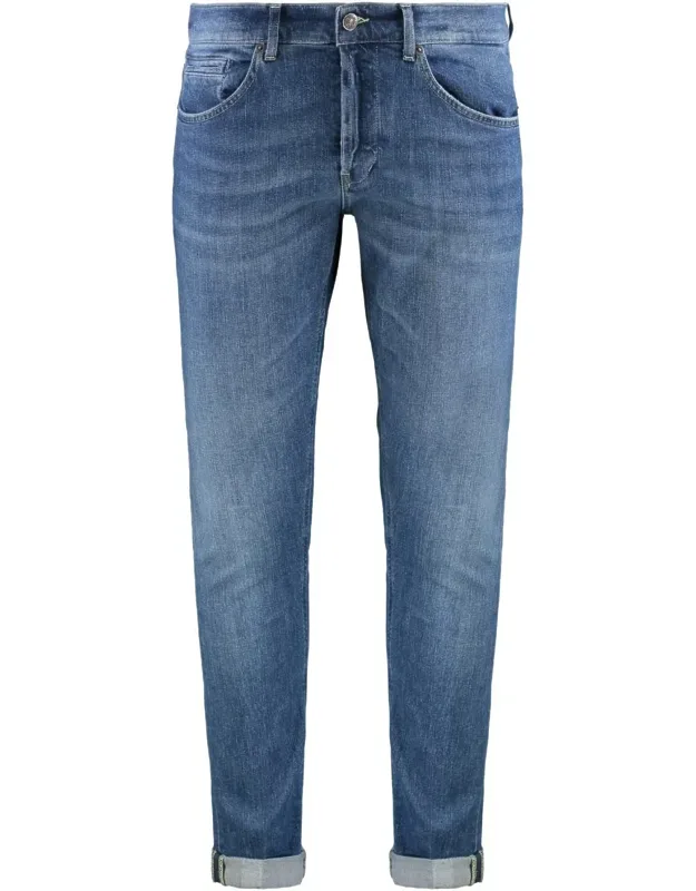 Dondup George Skinny Jeans With Metal Buttons And Roll-up Cuffs