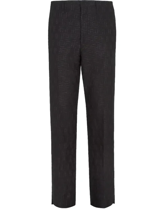 Linen Jacquard Trousers