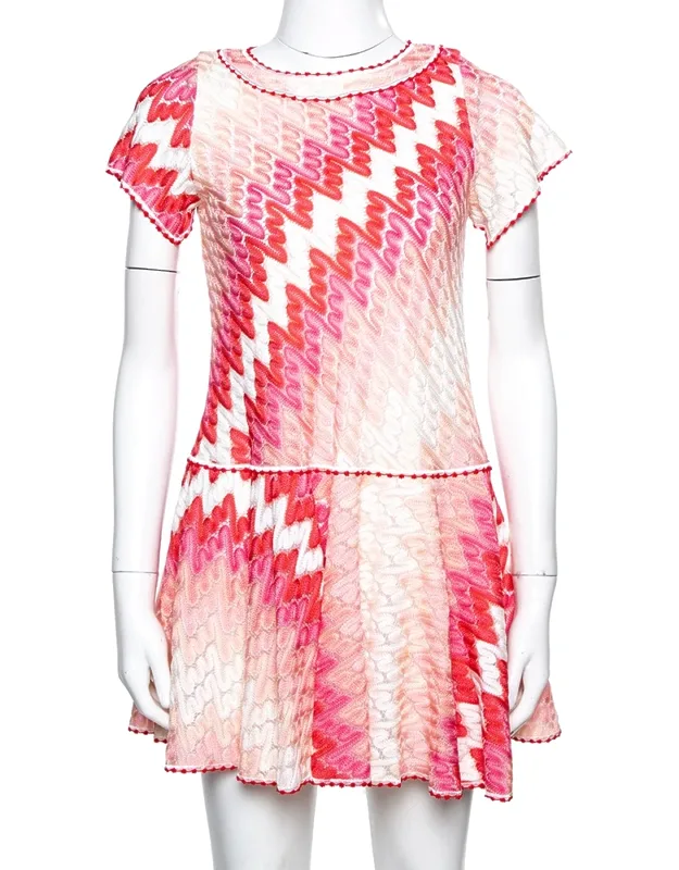Patterned Knit Skater Dress