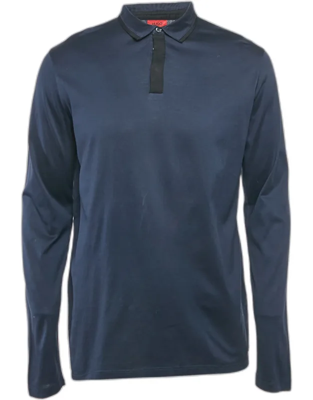 Jersey Long Sleeve Polo T-shirt