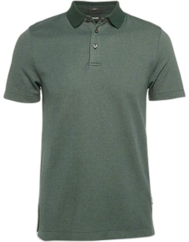 Patterned Cotton Slim Fit Polo T-shirt