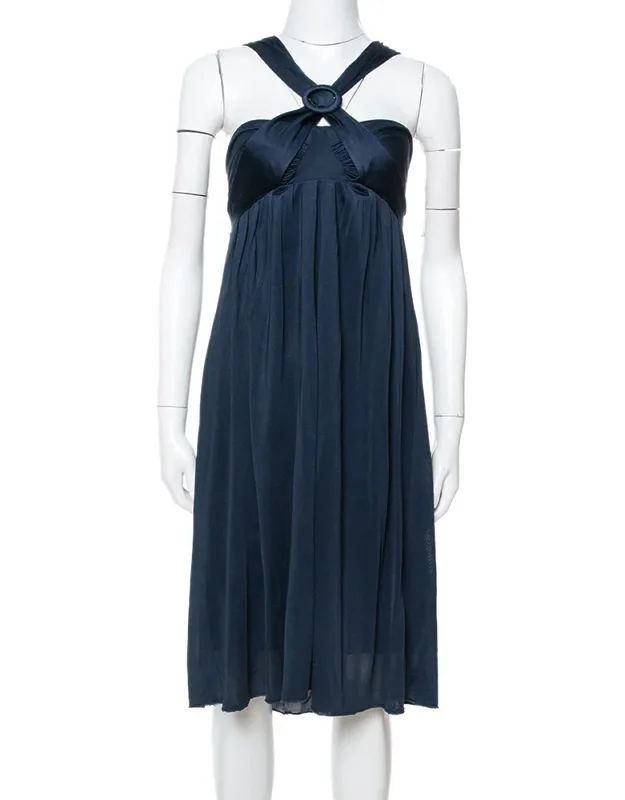 Silk Jersey Halter Neck Dress