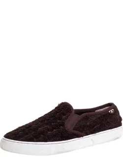 Fabric Rosette Slip On Sneakers