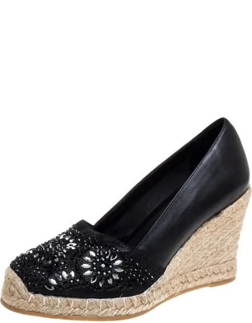 Embellished Wedge Espadrille Pumps