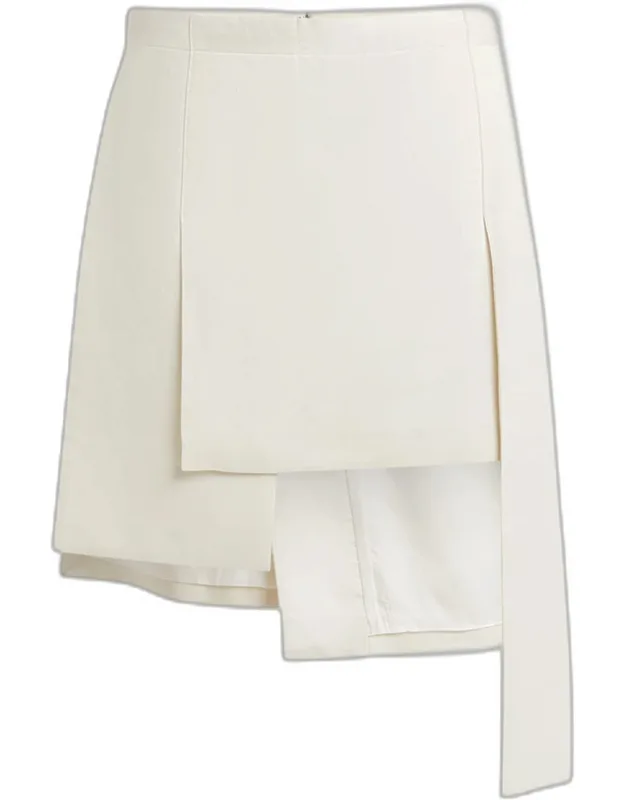 Layered Asymmetric Midi Skirt