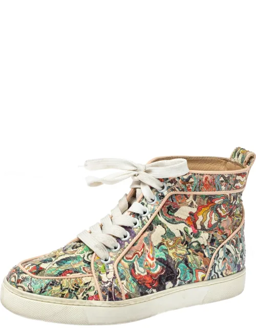 Multicolor Python Faience Rantus High Top Sneakers