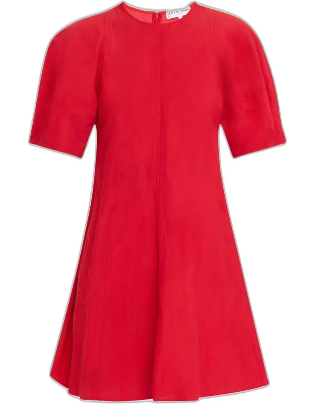 Puff-sleeve Mini Dress