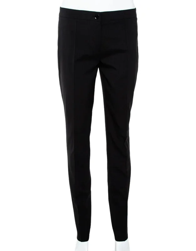 Burberry London Black Wool Blend Tailored Trousers