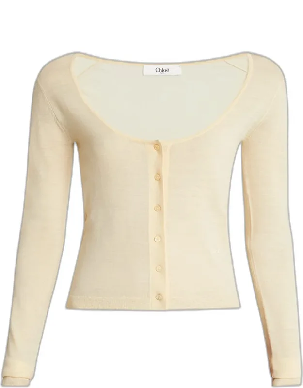 Fitted Wool Cardigan