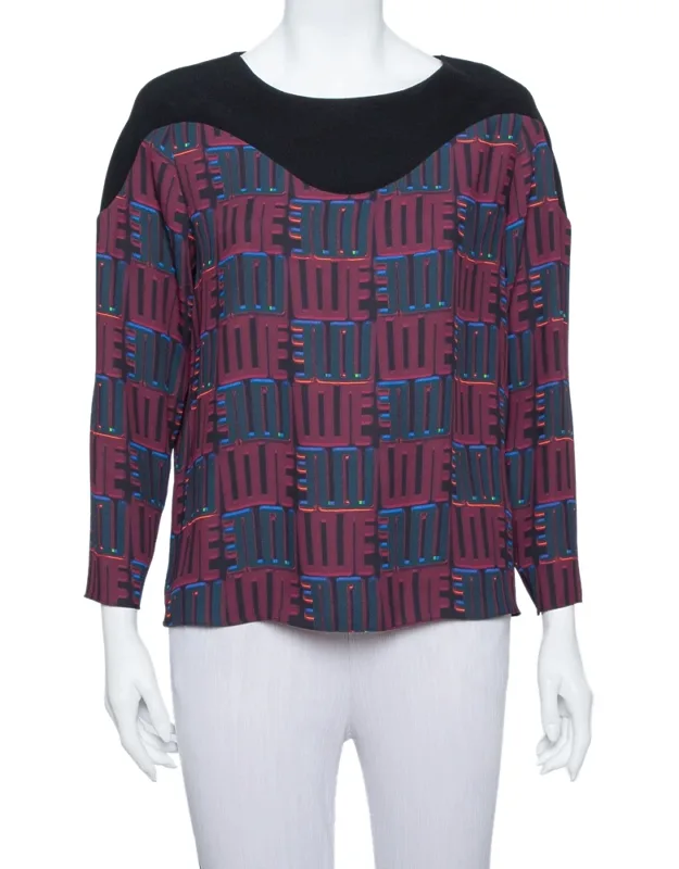 Printed Crepe Top
