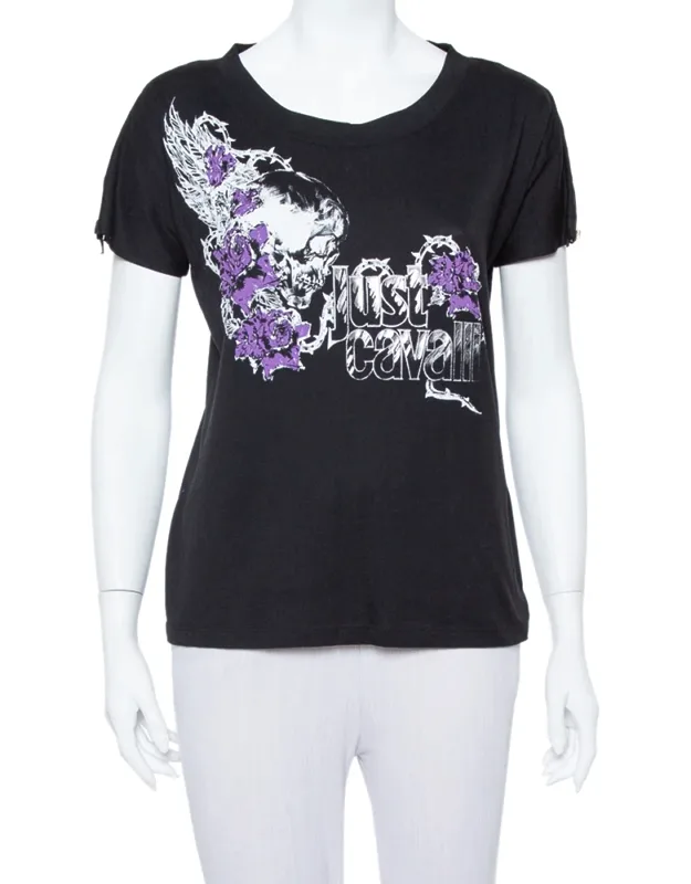 Logo Printed Knit Zipper Detail T-shirt