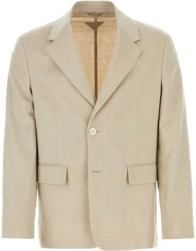 Melange Sand Cashmere Blazer