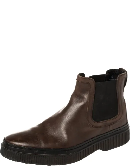 Leather Slip-on Ankle Boots