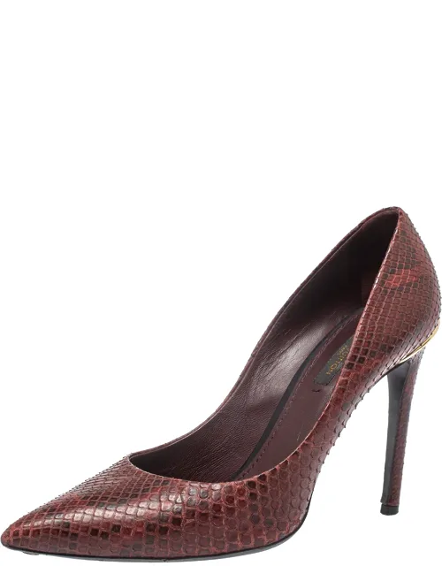 Python Leather Slip-on Pump