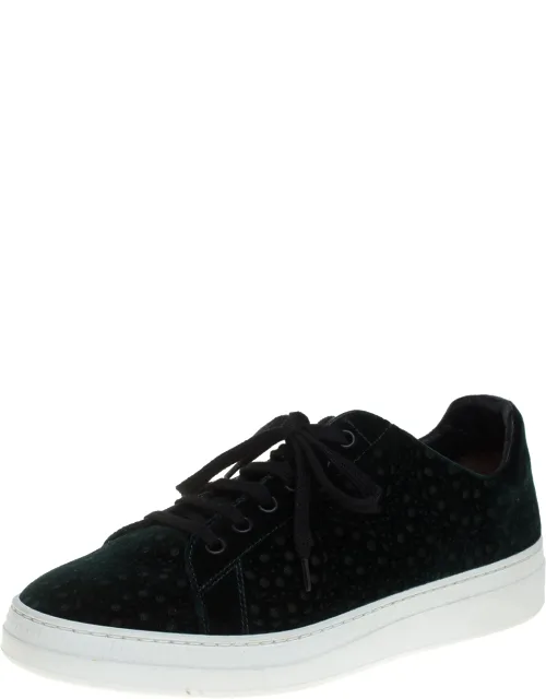 Laser Print Velvet Low Top Sneakers