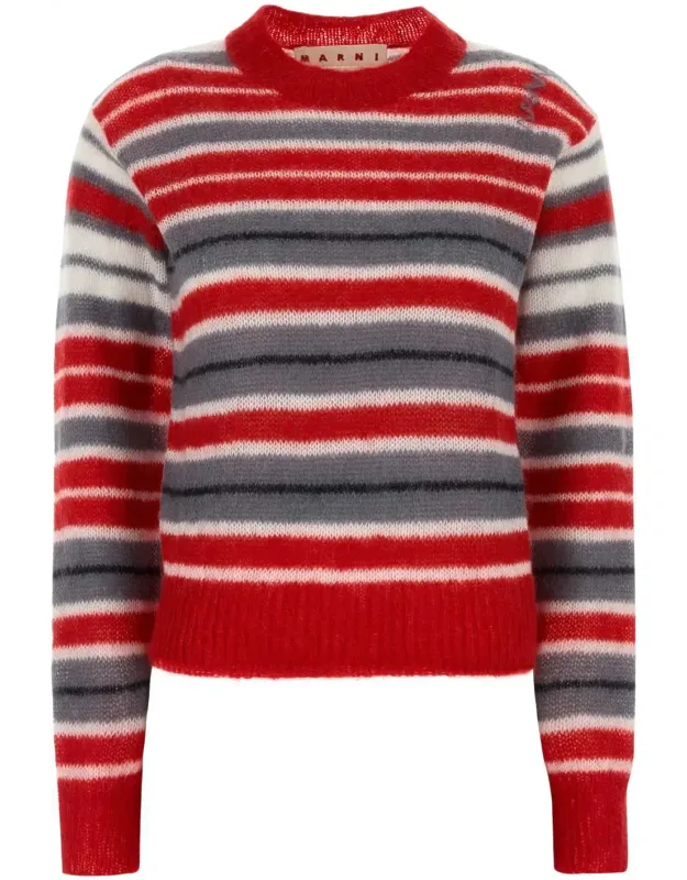 Embroidered Mohair Blend Sweater