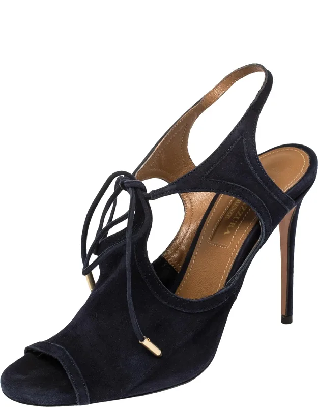 Suede Tie-up Sandals
