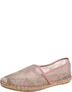 Leather And Lace Espadrilles Flats