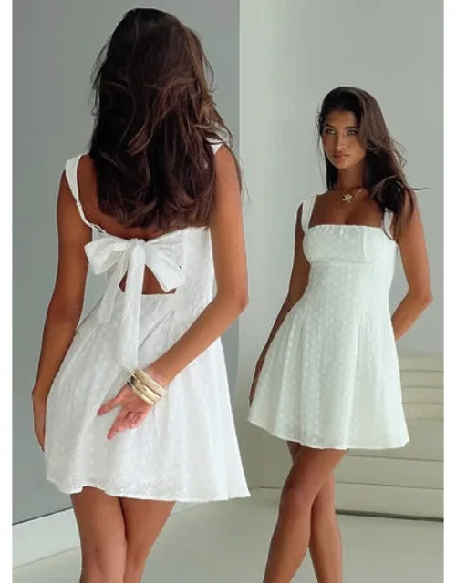 Xanthus Embroidered Mini Dress With Adjustable Straps And Open Back