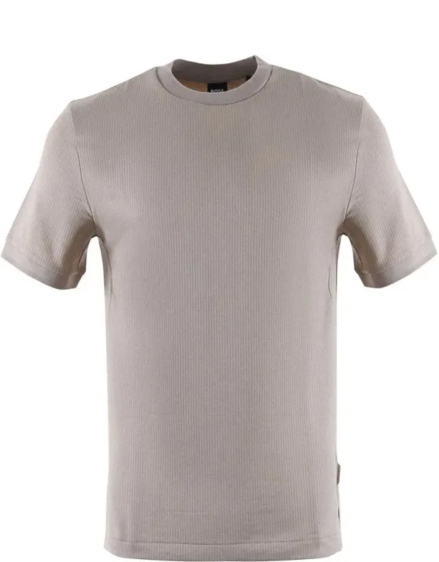 T-shirt And Polo With Tone-on-tone Striped Pattern And Crew Neck