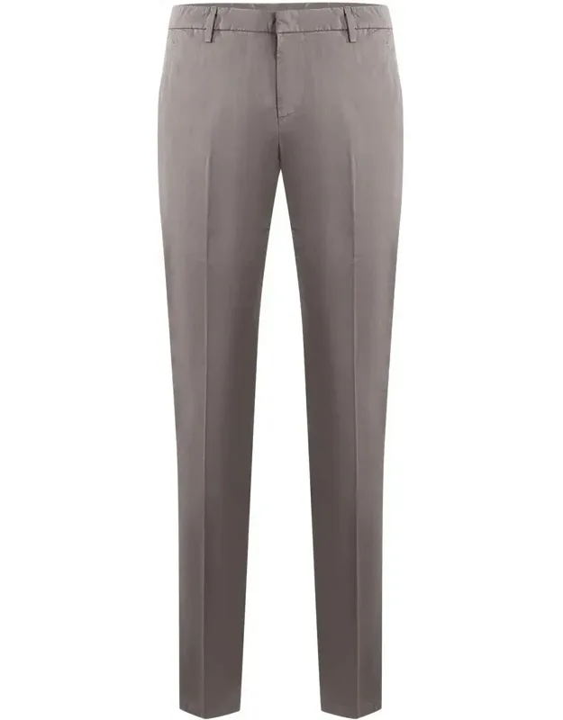 Trousers In Light Gabardine With Belt Loops And America Pockets