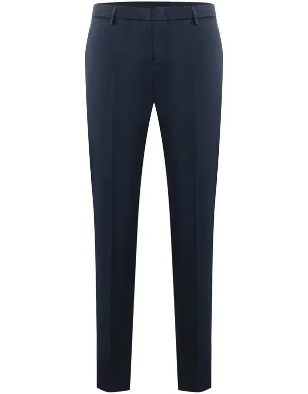 Trousers In Light Gabardine With Belt Loops And America Pockets