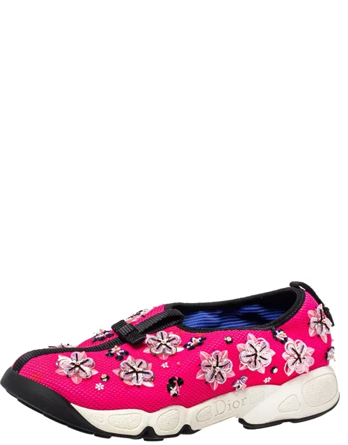 Mesh Embellished Fusion Slip On Sneakers