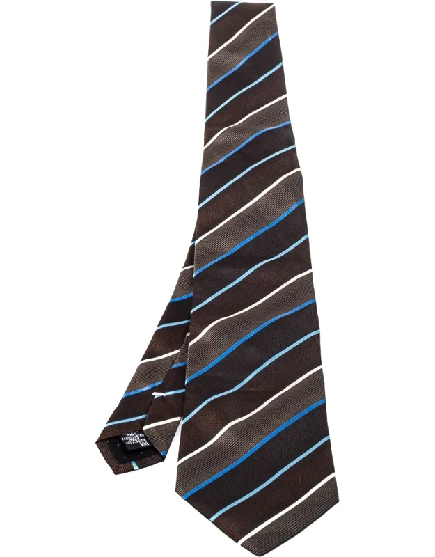 Diagonal Striped Silk Tie
