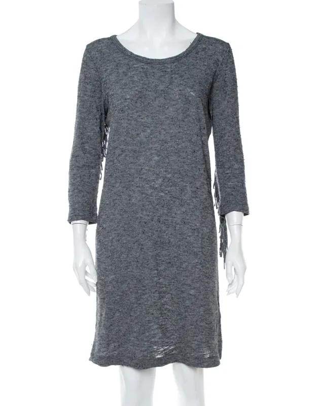 Wool Winter Fringes Mini Dress