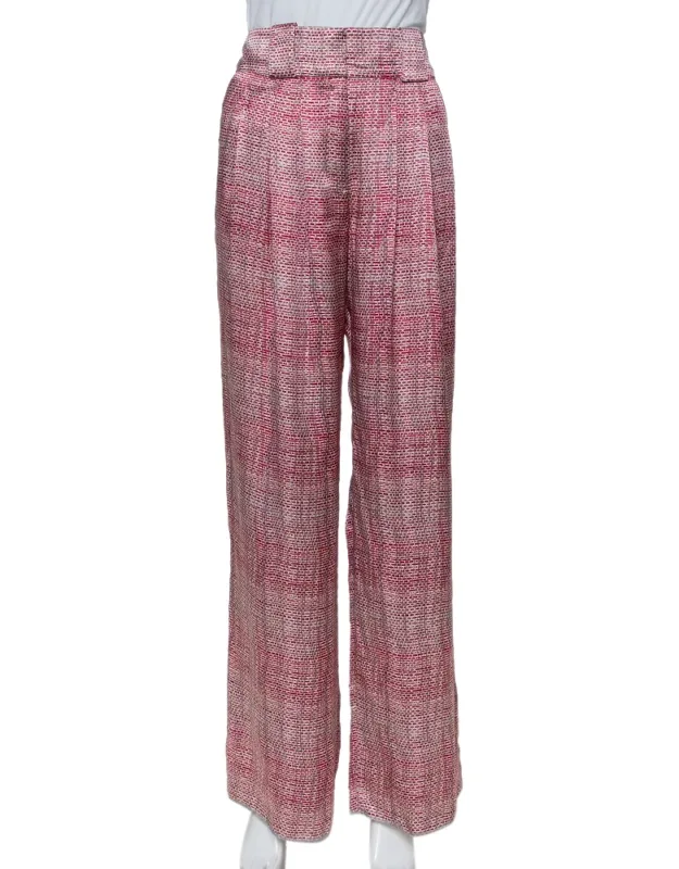 Printed Silk Palazzo Pants