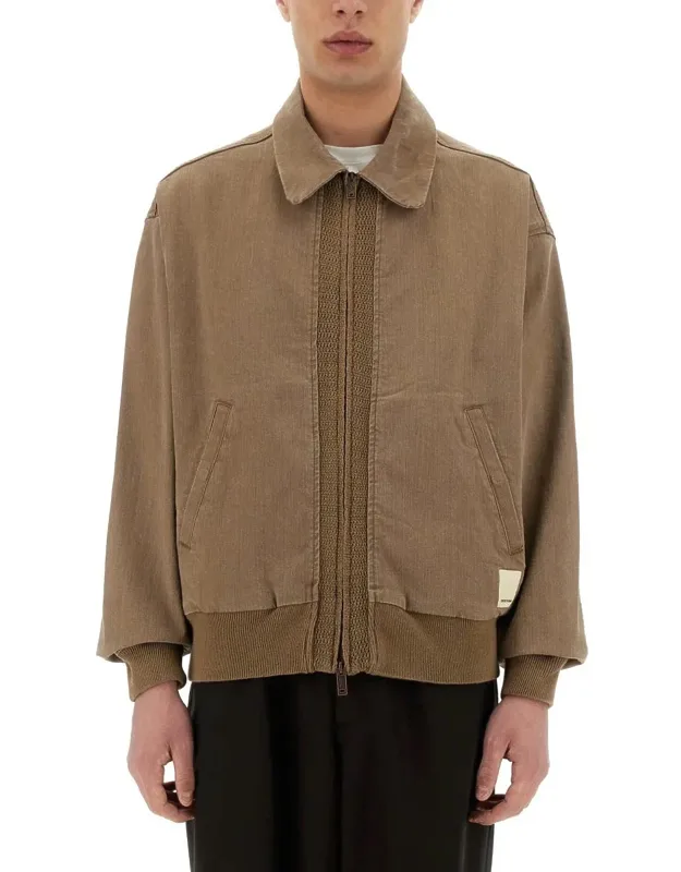 Blouson Jacket - Regular Fit, 99% Cotton, 1% Elastane