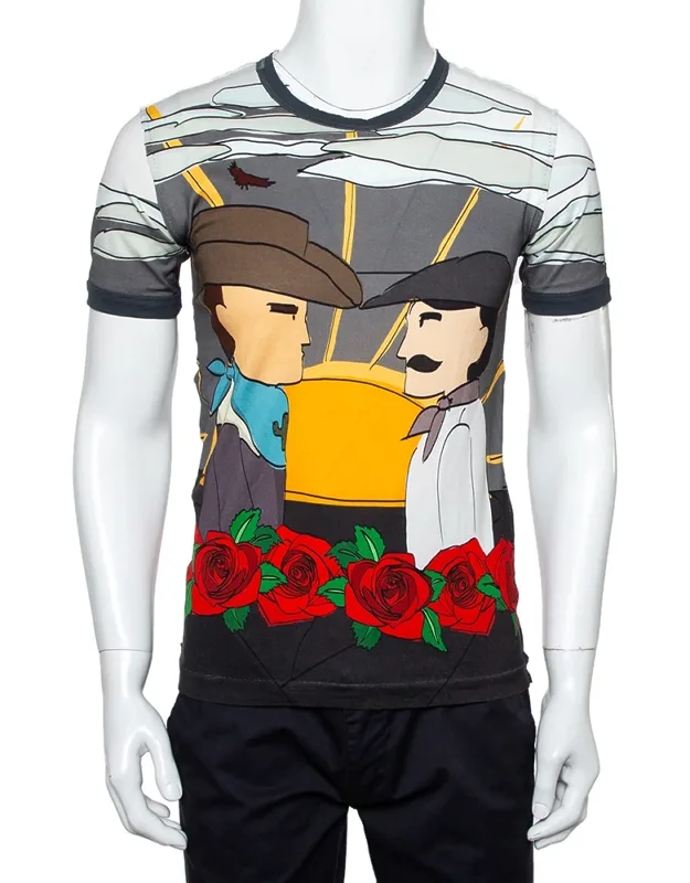 Printed Cotton Crewneck T-shirt