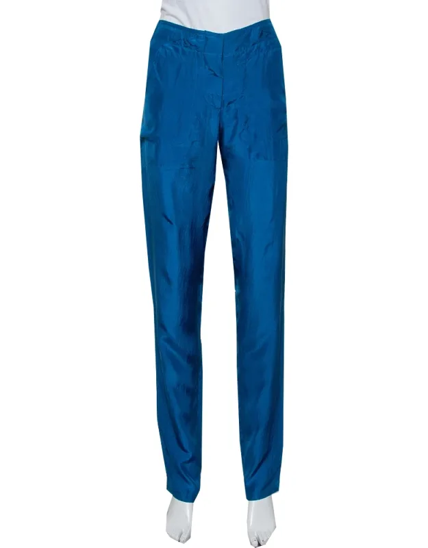 Silk Tapered Leg Trousers