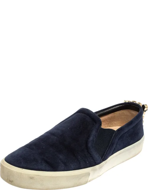 Suede Crystal Slip-on Sneakers