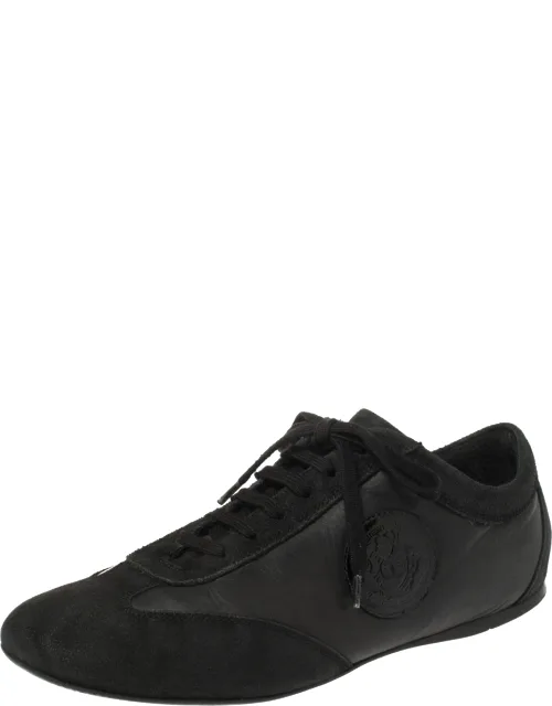 Suede And Soft Leather Lace Up Sneakers