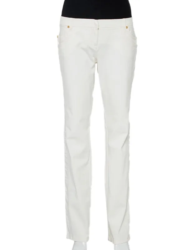 White Denim Straight Leg Jeans