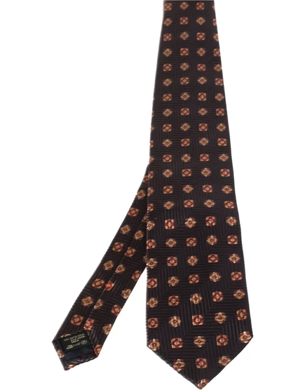 Floral Patterned Silk Tie