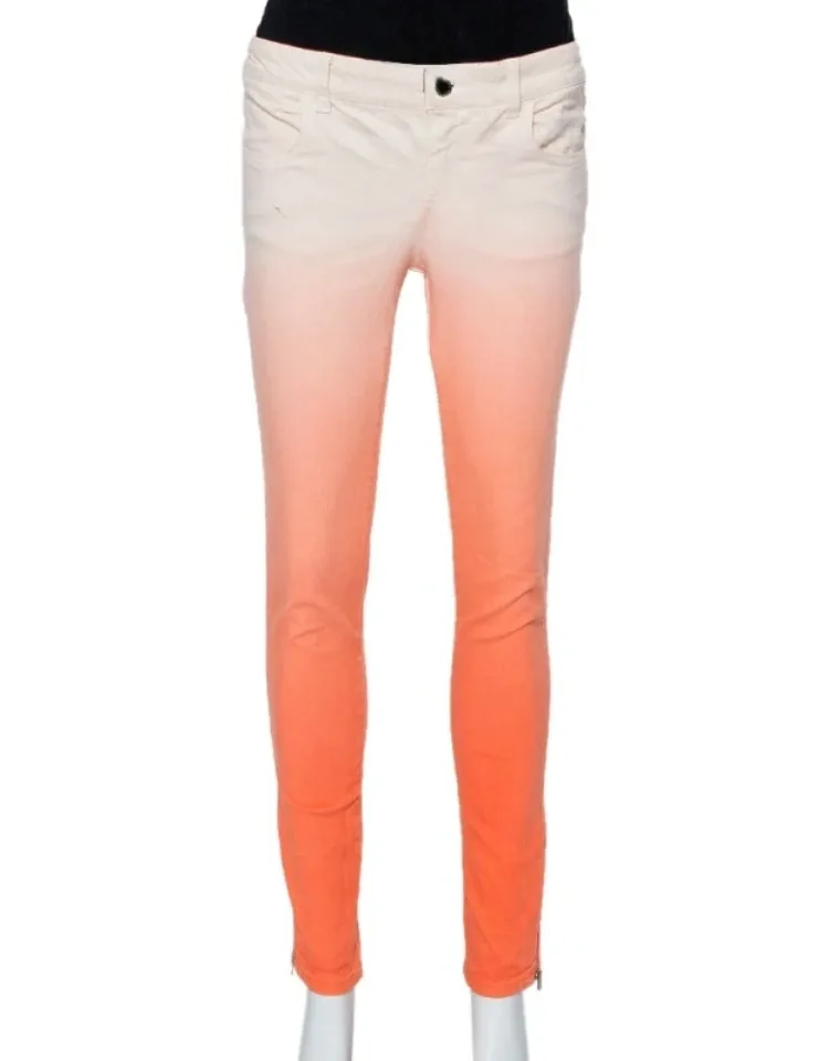 Ombre Denim Zip Detail Jeans