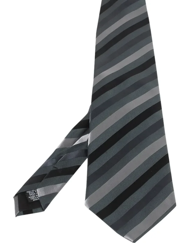 Diagonal Striped Silk Tie