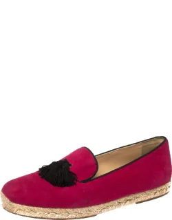 Suede Cheetah Tassel Espadrilles