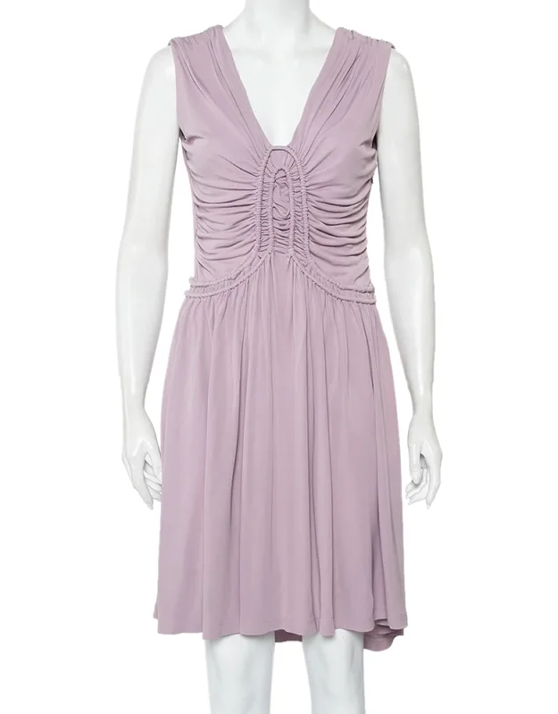 Knit Ruched Detail Mini Dress