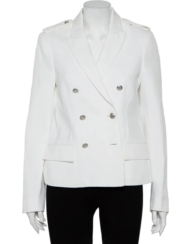 Cotton & Ramie Double Breasted Blazer