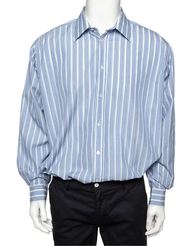 Striped Cotton Long Sleeve Shirt