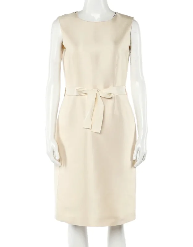 Sleeveless Belted Dress