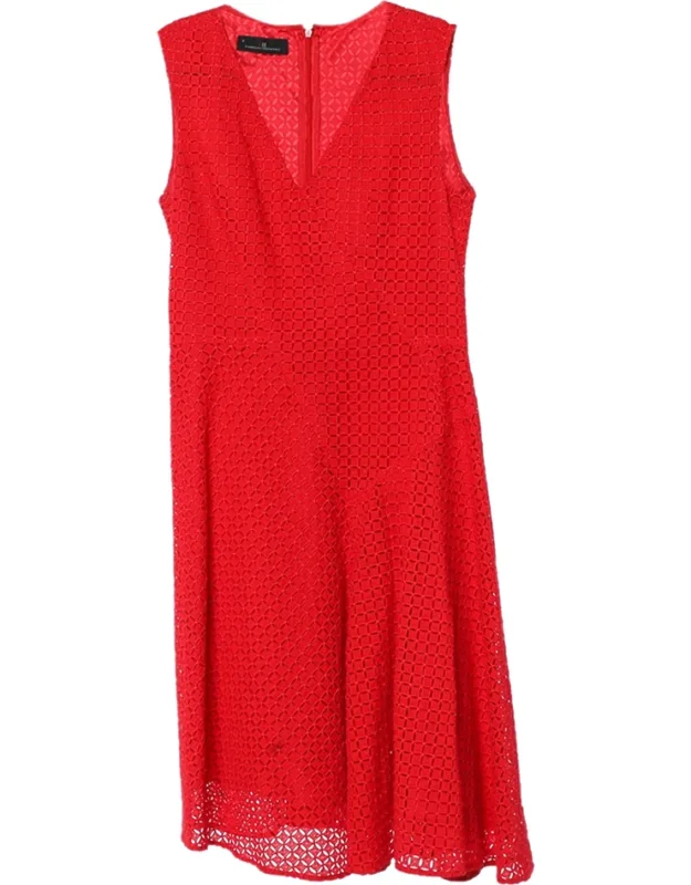 Lace Flared V-neck Dress