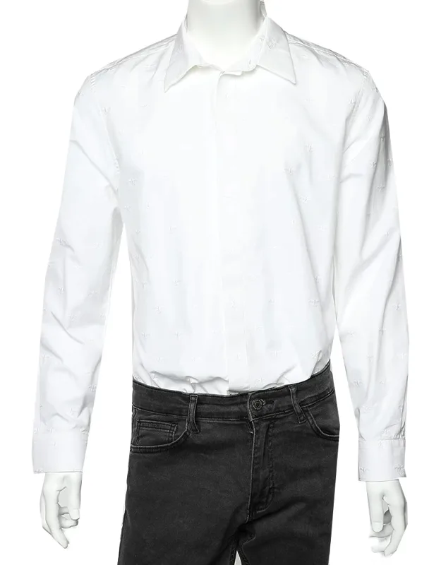 Embroidered Cotton Button Front Shirt